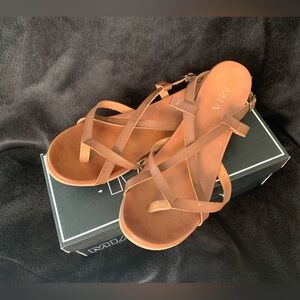 Brown strappy sandals